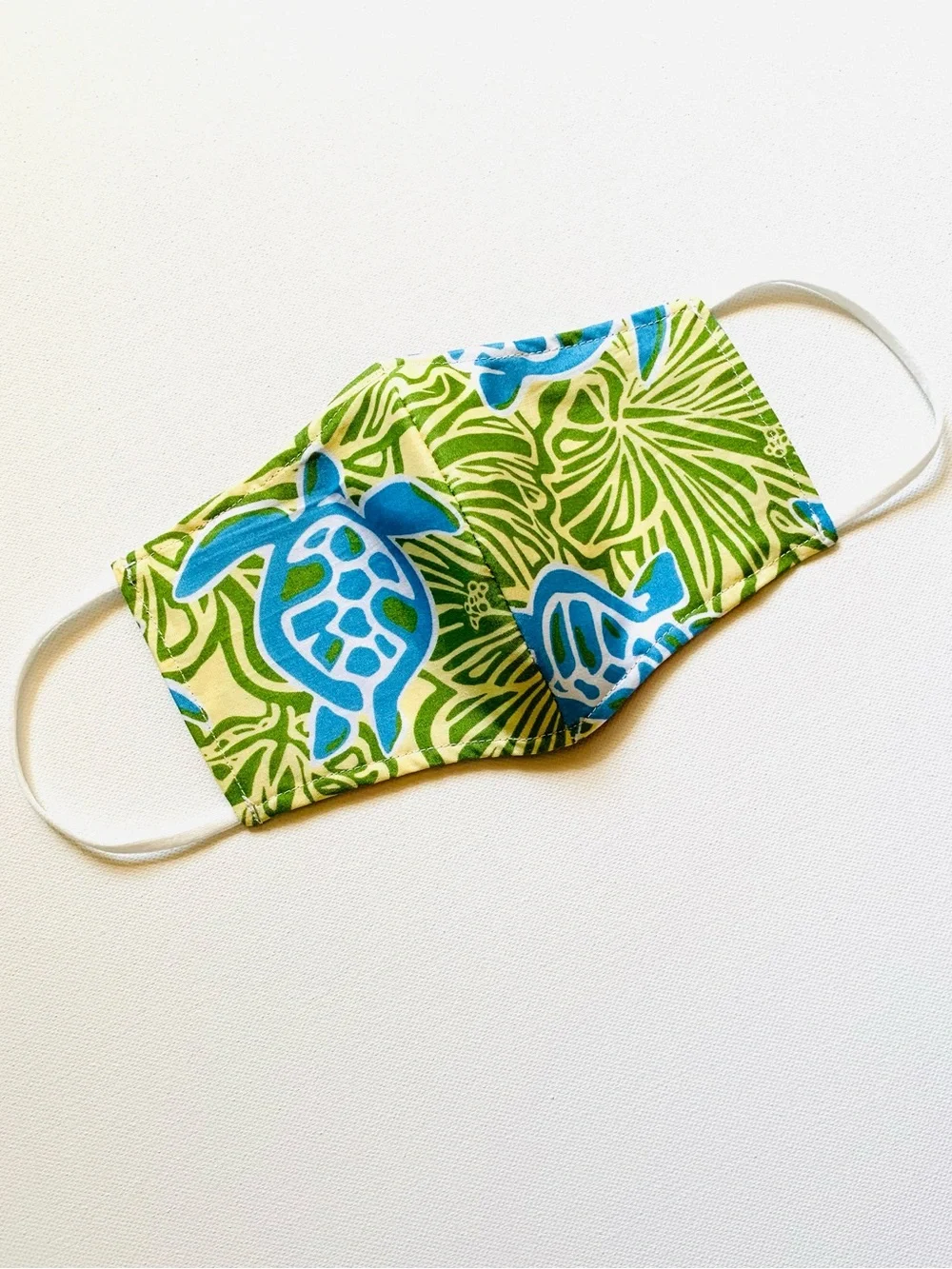 NEW Handmade Green Turtle Honu Print Kids Cotton Face Mask